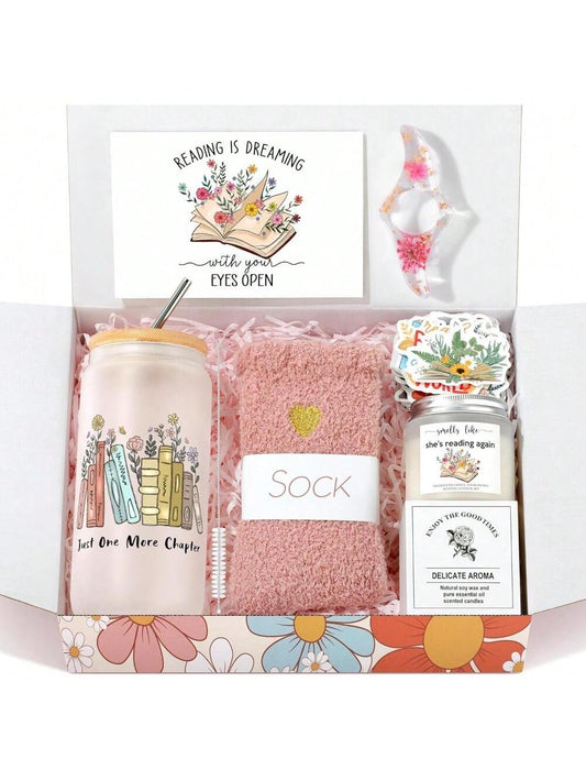 Book Lovers Gifts, Book Accessories Bookish Gifts for Women, Christmas Gift for Readers Author Set of 4