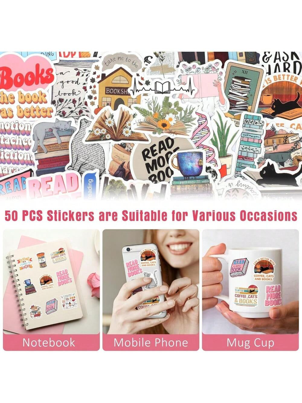 Book Lovers Gifts, Book Accessories Bookish Gifts for Women, Christmas Gift for Readers Author Set of 4